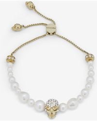 McQueen - Skull And Friendship Bracelet - Lyst