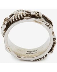 McQueen - Dancing Skeleton Ring - Lyst