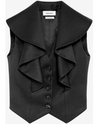 McQueen - Waterfall Collar Tailored Waistcoat - Lyst