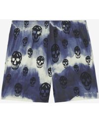 McQueen - Tie-Dye Skull Swim Shorts - Lyst
