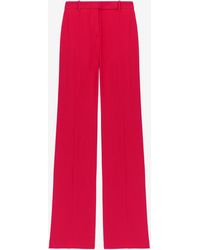 McQueen - Leaf Crepe Bootcut Trousers - Lyst