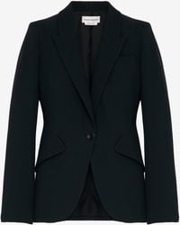 McQueen - Crepe Blazer - Lyst