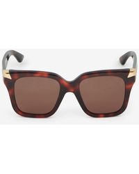 Alexander McQueen - Brown Punk Rivet Oversize Sunglasses - Lyst