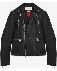 McQueen - Leather Biker Jacket - Lyst