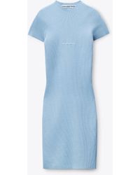 Alexander Wang - Ss Crewneck Mini Dress W/ Jacquard Logo - Lyst