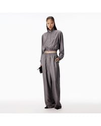 Alexander Wang - Silk Twill Mid-Rise Track Pant - Lyst