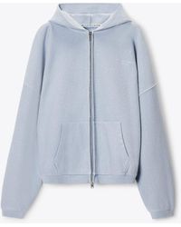 Alexander Wang - Crystal Hotfix Oversized Zip-Up Hoodie - Lyst