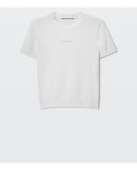 Alexander Wang - Crystal Hotfix Logo Crewneck Top - Lyst