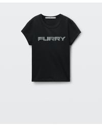 Alexander Wang - Crystal Hotfix Graphic Fitted Tee - Lyst
