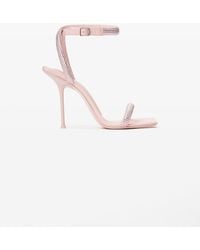 Alexander Wang - Julie 105Mm Crystal Hotfix Ankle Strap Sandal - Lyst