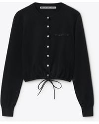 Alexander Wang - Drawstring Hem Cardigan - Lyst