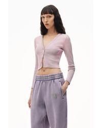 Alexander Wang - Logo Sweatpant In Structured Terry - Lyst