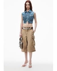 Alexander Wang - Shrunken Trucker Vest In Denim - Lyst