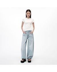 Alexander Wang - Crystal Logo Pocket Blow Up Jean - Lyst