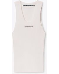 Alexander Wang - Jacquard Logo Racer Tank - Lyst