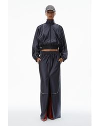Alexander Wang - Deconstructed Track Jacket In Satin Faille Jersey - Lyst