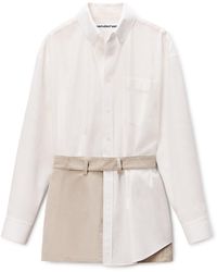 Alexander Wang - Layered Shirt Mini Dress With Tucked Detail - Lyst
