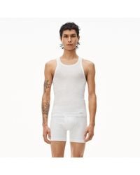 Alexander Wang - Ribbed Cotton Racerback Tank Top - Lyst