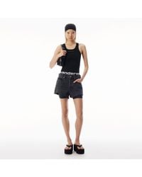 Alexander Wang - Pre-Styled Relaxed Logo Bike Short - Lyst