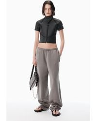 Alexander Wang - Grey Wide-leg Sweatpants - Lyst