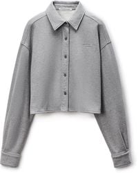 Alexander Wang - Button Up Cropped Shirt - Lyst