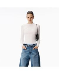 Alexander Wang - Knit Logo Long Sleeve Tee - Lyst