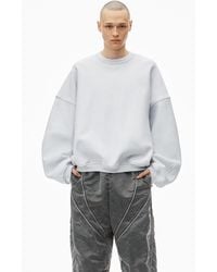 Alexander Wang - Logo Embroidered Oversized Sweatshirt In Cotton - Lyst