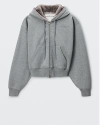 Alexander Wang - Faux Fur Hood Zip-Up Hoodie - Lyst