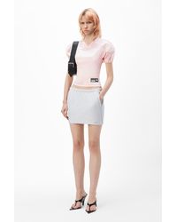 Alexander Wang - Mini Skirt In Classic Terry With Logo Waistband - Lyst