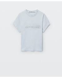 Alexander Wang - Crystal Hotfix Logo Shrunken Short Sleeve Tee - Lyst