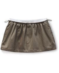 Alexander Wang - Mid-Rise Mini Logo Elastic Skirt - Lyst