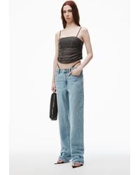 Alexander Wang - Mid-rise Jeans With Pre-styled Logo Thong - Lyst