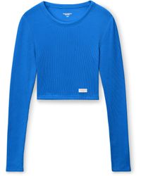 Alexander Wang - Cropped Long-Sleeve Tee - Lyst