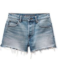 Alexander Wang - Distressed Logo Bite Short - Lyst