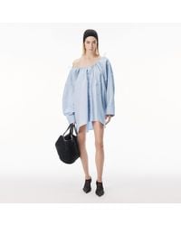 Alexander Wang - Bungee Scoop Neck Mini Shirt Dress - Lyst