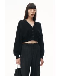 Alexander Wang - Long Sleeve Cardigan With V Neck - Lyst