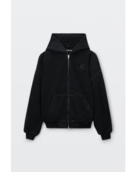 Alexander Wang - Brushed Denim Oversized Hoodie - Lyst