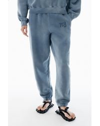 Alexander Wang - Blue Puff-print Logo Sweatpants - Lyst