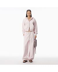 Alexander Wang - Crystal Hotfix Drawcord Mid-Rise Sweatpant - Lyst