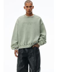Alexander Wang - Acid Wash Sweatshirt In Structured Terry - Lyst