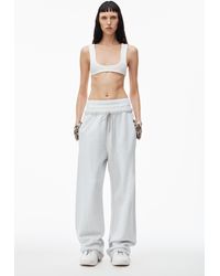 Alexander Wang - Wide Leg Sweatpants With Pre-styled Logo Brief Waistband - Lyst