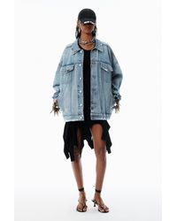 Alexander Wang - Blue Oversized Trucker Jacket - Lyst
