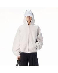 Alexander Wang - Crystal Embellished Oversized Zip-Up Hoodie - Lyst