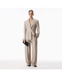 Alexander Wang - Drawcord Mid-Rise Tailored Pant - Lyst