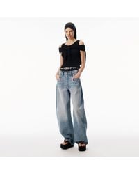 Alexander Wang - Blow-Up Jeans With Logo Bike Short Waistband - Lyst