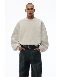 Alexander Wang - Oversized Sweatshirt In Flocked Terry - Lyst