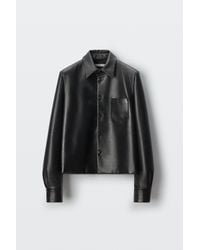 Alexander Wang - Leather Button-Down Shirt - Lyst