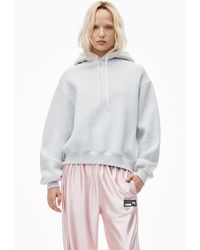 Alexander Wang - Puff Logo Hoodie In Structured Terry - Lyst