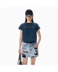 Alexander Wang - Cotton Shrunken Logo Tee - Lyst