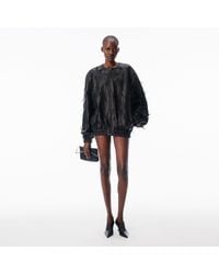 Alexander Wang - Leather Cutout Bomber - Lyst